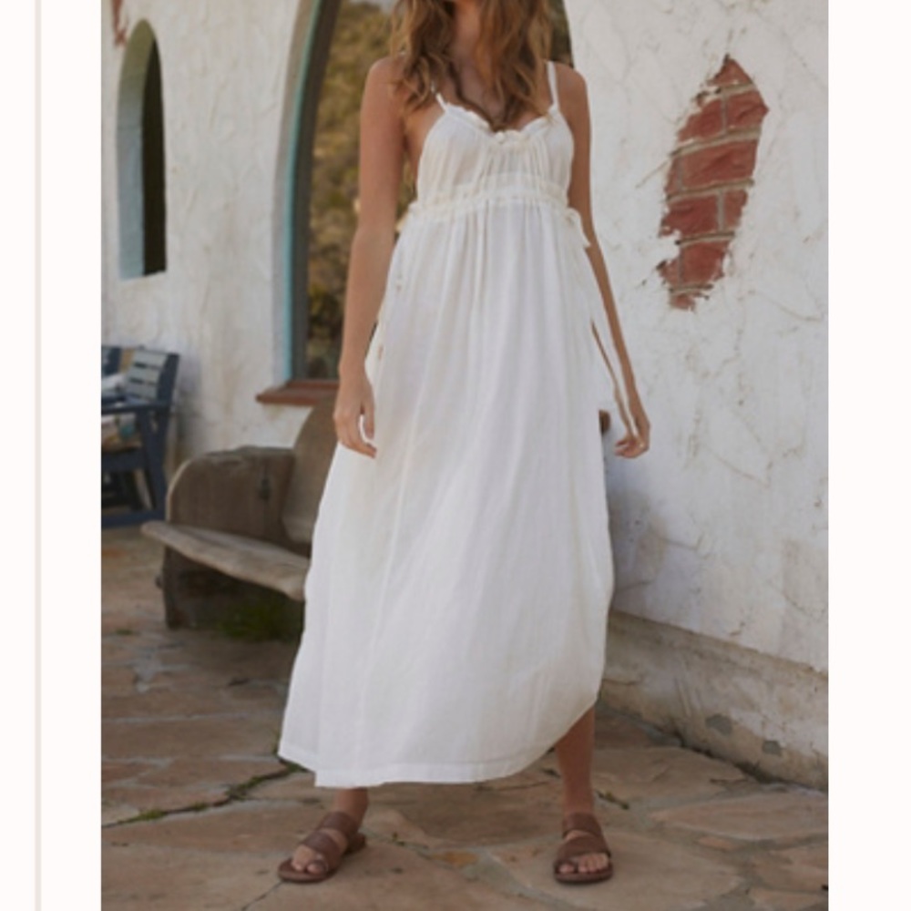 Free People White Midi Sundress - Picture 1 of 5